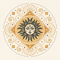 abstract graphic illustration with logo element