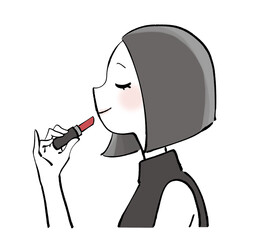 メイクをする女性のイメージ