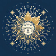 abstract graphic illustration with logo element