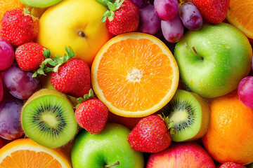 Colorful mix of fruit