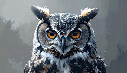 Close-up portrait of an owl