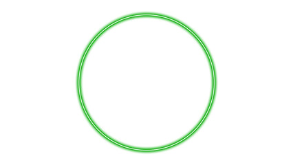 Simple, solid, lime green circle graphic frame.