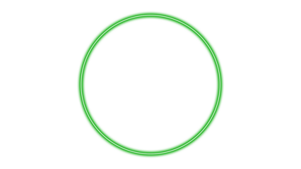Simple, solid, lime green circle graphic frame.