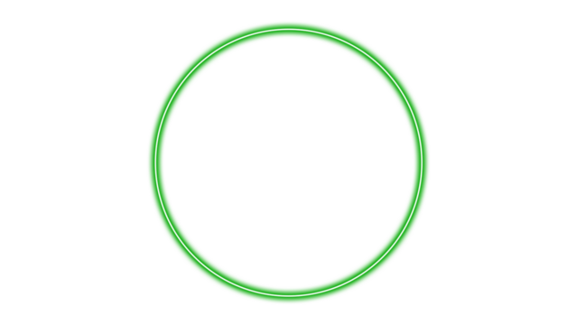 Simple, solid, lime green circle graphic frame.