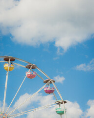 ferris wheel on a blue sky