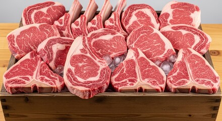 Premium Assortment of Marbled Beef Cuts Ready for Grilling