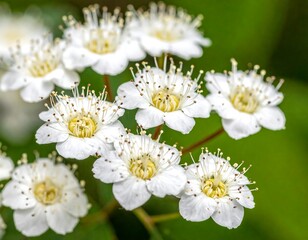 Obraz premium Close-up of small, white flowers