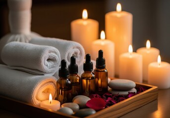 Serene Spa Setting with Essentials
