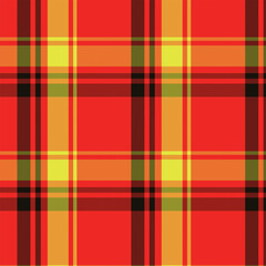 Christmas Tartan Plaid Seamless Red Fabric Texture Pattern