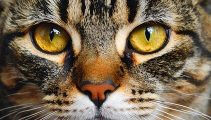 Close-up tabby cat face