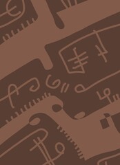 Minimal abstract image for printing. Picture for modern interiors. The picture is painted by hand on a tablet. © neurostructure