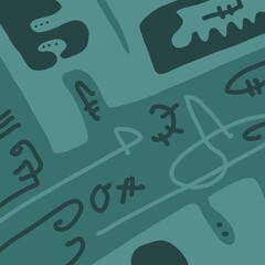 Minimal abstract image for printing. Picture for modern interiors. The picture is painted by hand on a tablet. © neurostructure