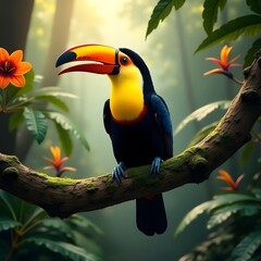 Fototapeta premium toucan on a branch