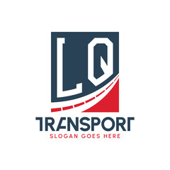 Letter LQ Transport Logo Design. Modern LQ Road Logo for Delivery, Transport Company and Fleet Business