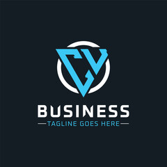 CU Monogram. Modern Initials CU Letter Logo Design with Blue and White Circle. CU Icon for Business Branding and Professional Identity