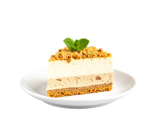  Golden Pan-Fried Tofu in a Red Coconut Curry, Side View, Isolated