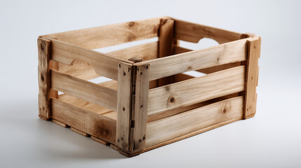 Empty Wooden Crate For Storage And Transport