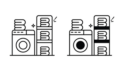 Utility Room icon design with white background stock illustration