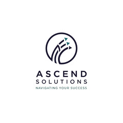 Ascend Solutions logo with three arrows in a circle.