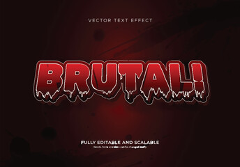 Black and Red Bloody Horror Halloween Editable Vector Text Effect