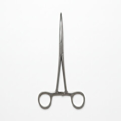 surgical forceps on white background