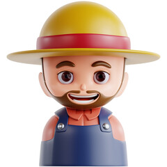 High quality illustration of Farmer Profession in an agricultural, symbolizing farming, sustainability, and the importance of food production.