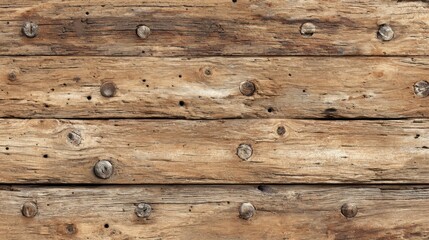 Naklejka premium Seamless oak wood plank arrangement with visible knots, earthy textures, and organic imperfections for realistic design