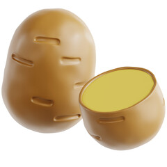 High quality illustration of Potato in an agricultural, symbolizing farming, sustainability, and the importance of food production.