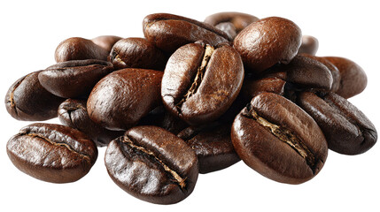 Obraz premium Coffee Bins Filled with Fresh Beans Isolated on White Background 