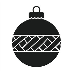 Elegant dark christmas ornament with intricate pattern festive holiday decoration simple graphic element