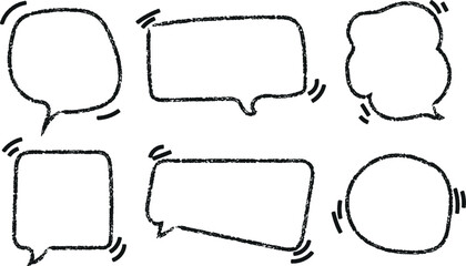 Doodle Speech Bubbles Hand Drawn Vector Set for Your Creative Projects