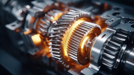 A close-up shot of intricate gears and machinery, highlighting engineering design.
