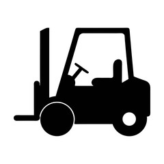 Forklift truck vector illustration for industrial equipment and warehouse machinery design needs