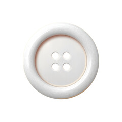 White Four Hole Round Sewing Button with Textured Rim on Black Background craft clothing, Isolated On White, Png Transparent, Cut Out