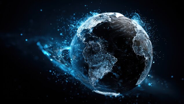 Digital Earth, glowing network (1)