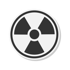 Radiation Hazard Sign icon isolated on transparent background