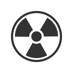Radiation Hazard Sign icon isolated on transparent background
