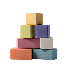 Colorful stacked napkins against a dark background