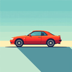 Large car icon, suitable for transport apps, posters, and education