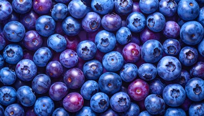 Close-up view of many blueberries