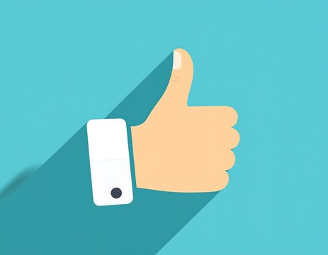 Flat design hand giving a thumbs up (1)