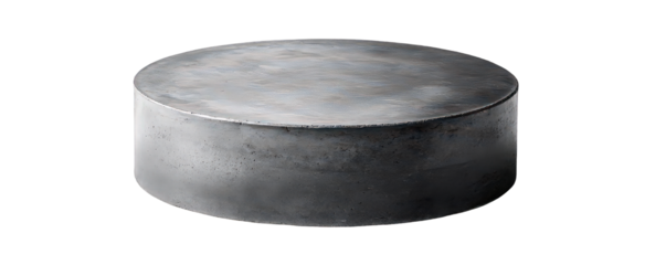 Grey Concrete Cylinder on Black Background