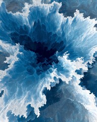Blue Wave Abstract Art Design