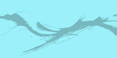 Blue vector wave pattern with light curves, a sea illustration on a winter background