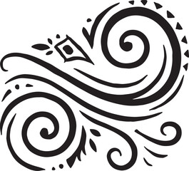 Wind icon doodle set. Air flow symbol collection. Blowing gust and breeze silhouette. Weather cold element. Fresh windy decorative line art swirl pattern vector design.