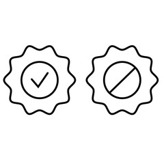 Success and failure icon with checkmark