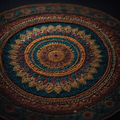 Naklejka premium “Intricate Ethnic Motifs and Mandala Pattern Texture”