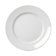 Empty White Round Plate Isolated Graphic Design Element