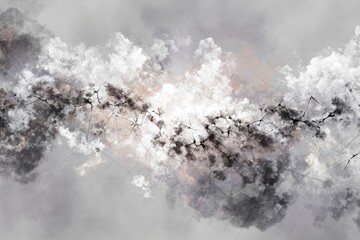 Abstract Grey and White Cloud