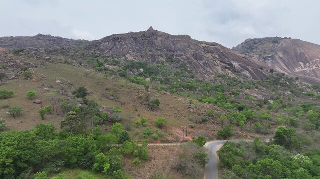 Sibebe Rock in eSwatini - Aerial View